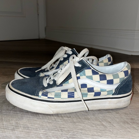 Old skool blue checkered vans - Picture 1 of 5
